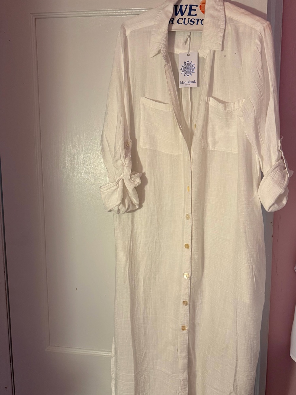 One linen like/cotton dress